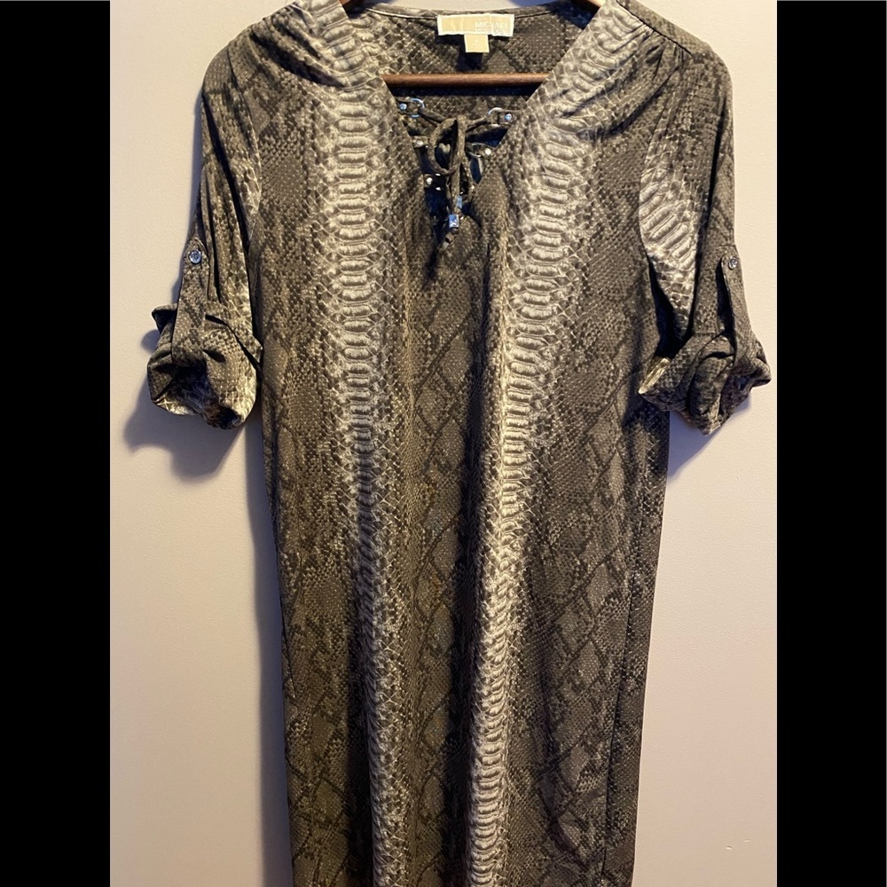 Michael Kors Snakeskin Shift Dress SZ S